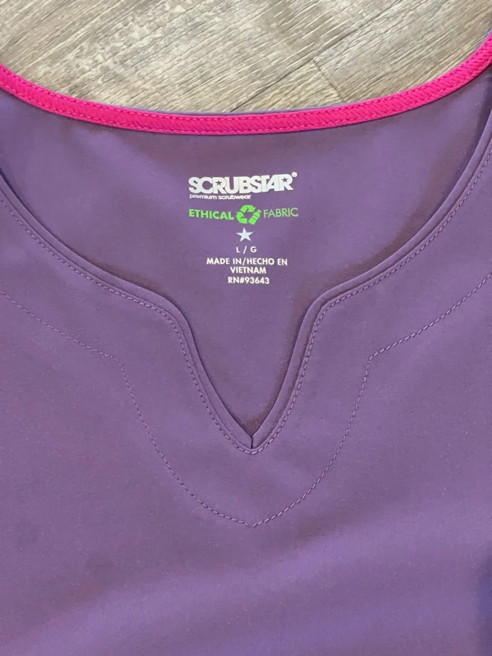 Scrubstar Purple  Scrub Top and Pants - Picture 3 of 5